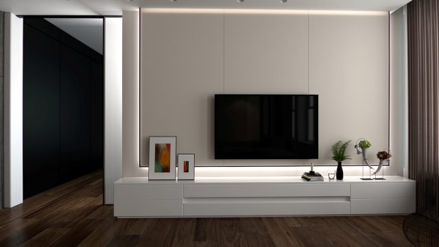 Sliding wardrobe laminate design for bedroom by Greenlam Laminates