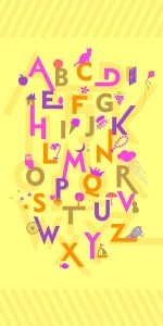 Alphabet 5 Super Gloss (SGL) laminate sheets by Greenlam